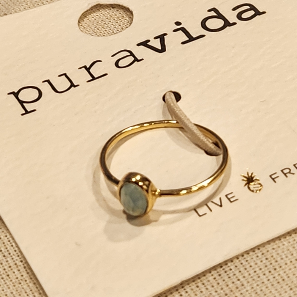 Opal Chalcedony Pura Vida Ring